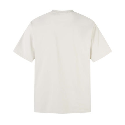 T-shirt à lettres rétro délavé avec badge – Coupe ample