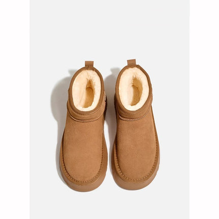 Thick Velvet Waterproof Sponge Cake Short Tube Cotton Shoes