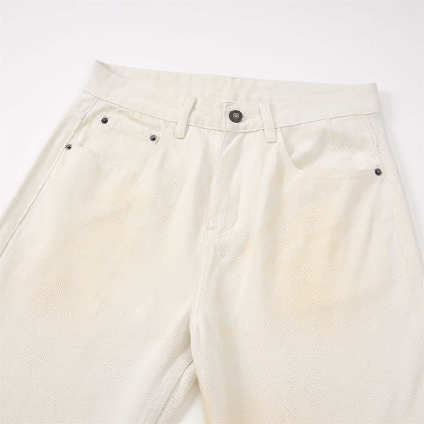 White street distressed graffiti pants with Grozavu logo