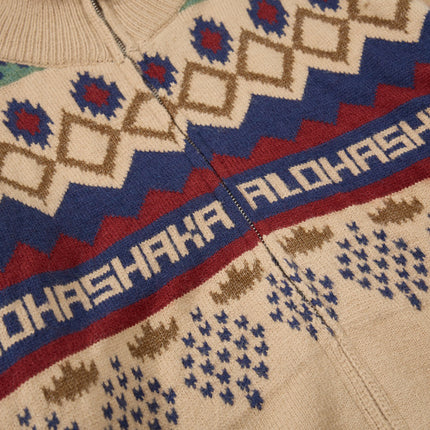 Cardigan Tricotat Fair Isle Retro – Croi Larg