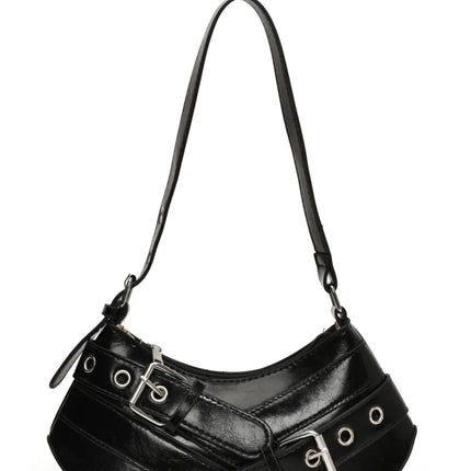 PU Leather Buckle Shoulder Bag