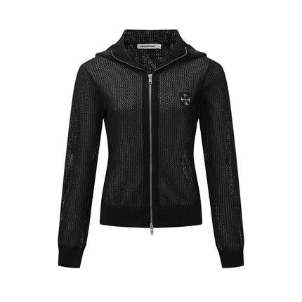 Hooded Knit for Women Casual Loose Fit  Embroidered Knit Coat