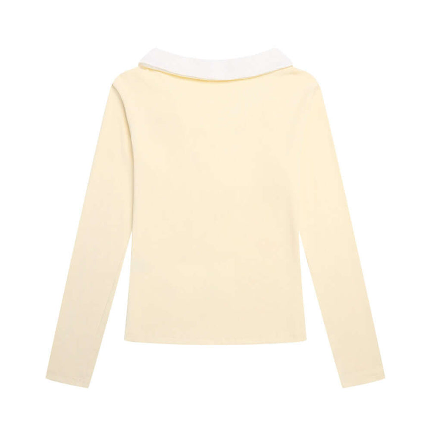 Yellow slim paneled base layer with Grozavu logo