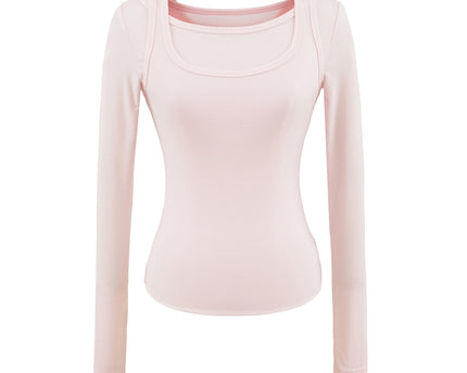 Slim Fit Langarm-T-Shirt Oberteil