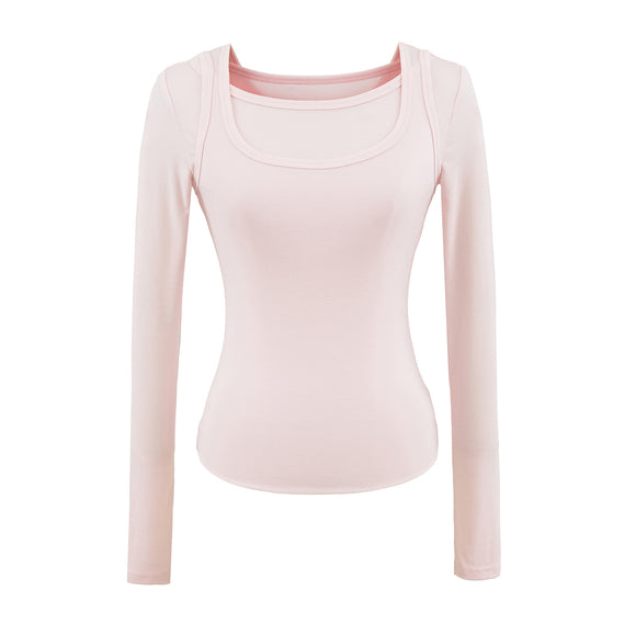 Camiseta de manga larga ajustada para mujeres