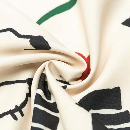 Cămașă cu dungi desenate cu mânecă scurtă - Croială lejeră