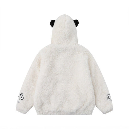 Collar Shearling Cotton Coat Loose Women Winter Warm Thicken Outerwear