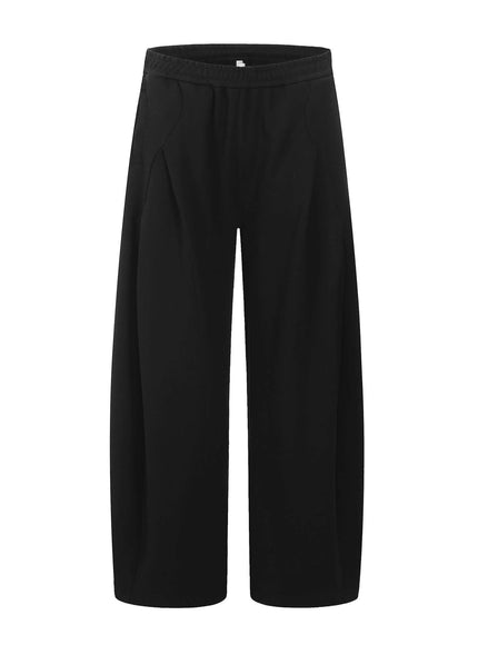 Black straight leg tapered sweatpants with Grozavu logo