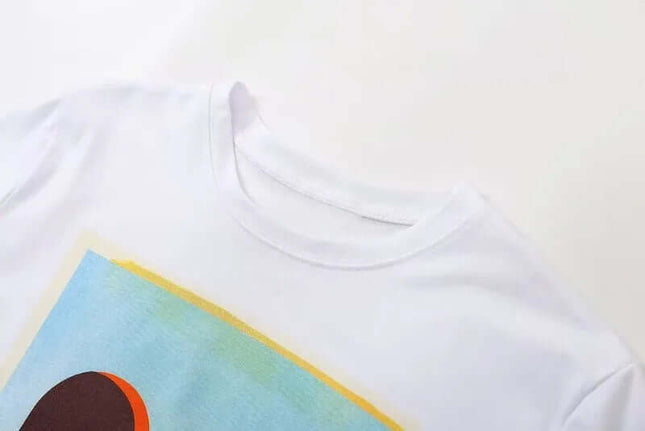 T-shirt en coton avec impression de peinture à l'huile