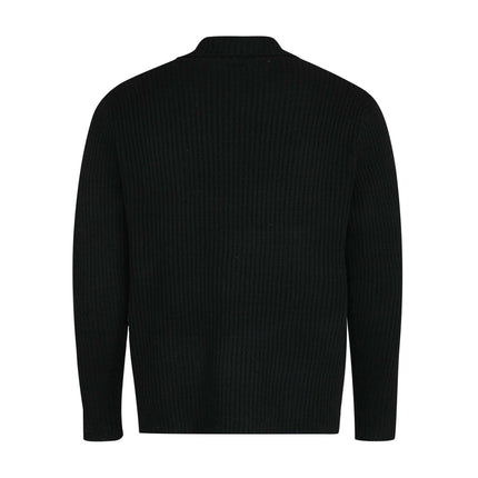 Retro Turn-Down Collar Sweater - Loose Fit