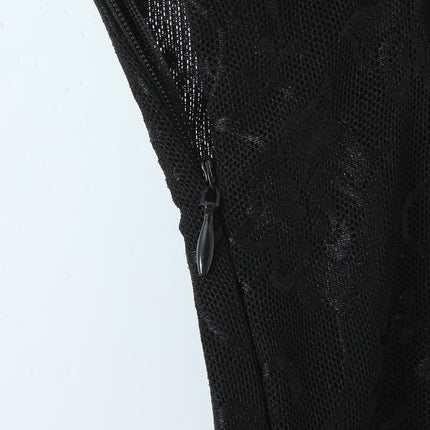 Débardeur en coton cintré à dentelle en forme de poisson