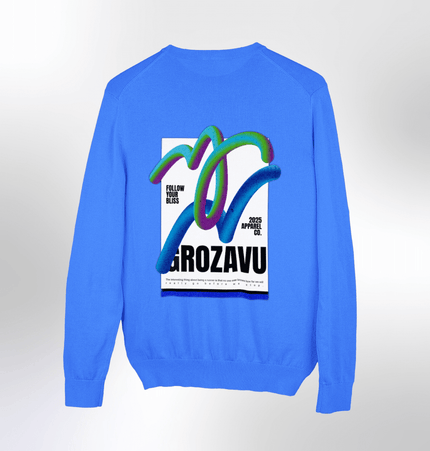  A bold graphic fleece sweatshirt with a fuzzy texture, delivering both warmth and standout style for streetwear enthusiasts.