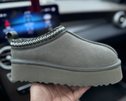 Bottes de neige à semelle épaisse tissées de style ethnique pour femmes