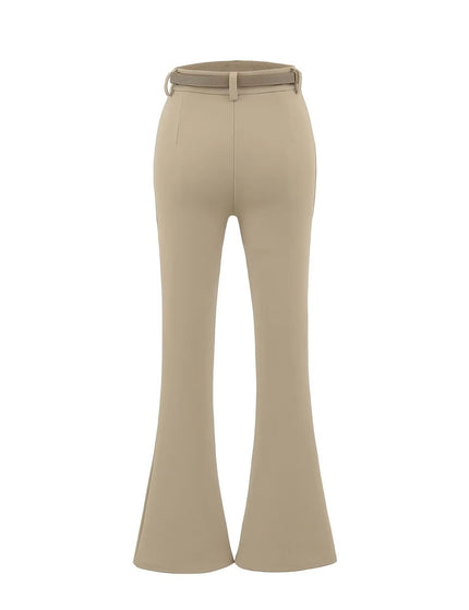 Micro flared pants with waistband