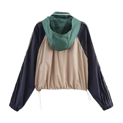 Color Block Jacket and Long Pants Set