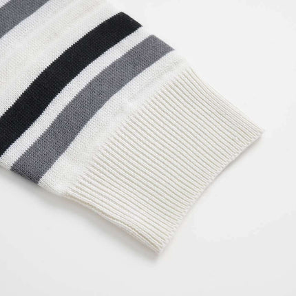 Pull en tricot à lettres en blocs de couleurs - Coupe ample