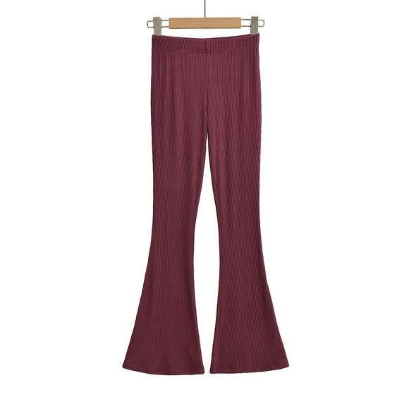 Slim fit low waist slightly flared pants