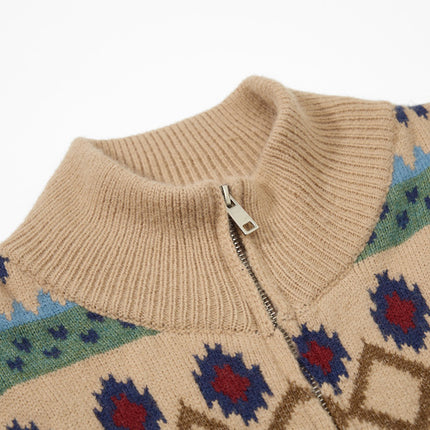 Cardigan a maglia Fair Isle retrò – Vestibilità ampia