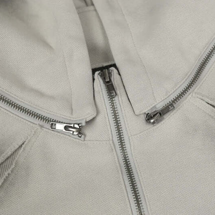 Felpa con mezza zip a patchwork