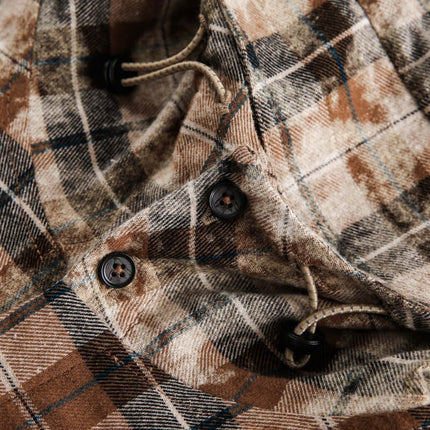 Cămașă cu glugă în carouri – Croială lejeră