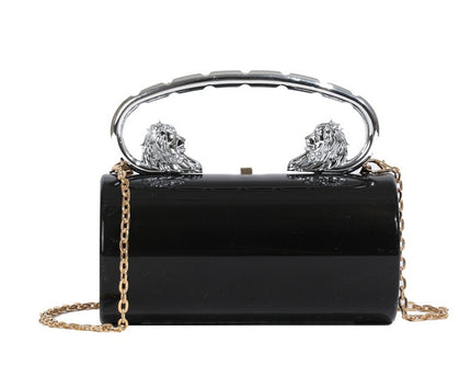 Borsa alla moda versatile in acrilico di colore solido con tracolla a catena borsa a tracolla