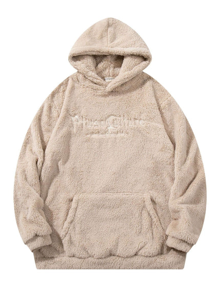 Front view of Arctic Fleece Hooded Sweatshirt - Grozavu brand streetwear
