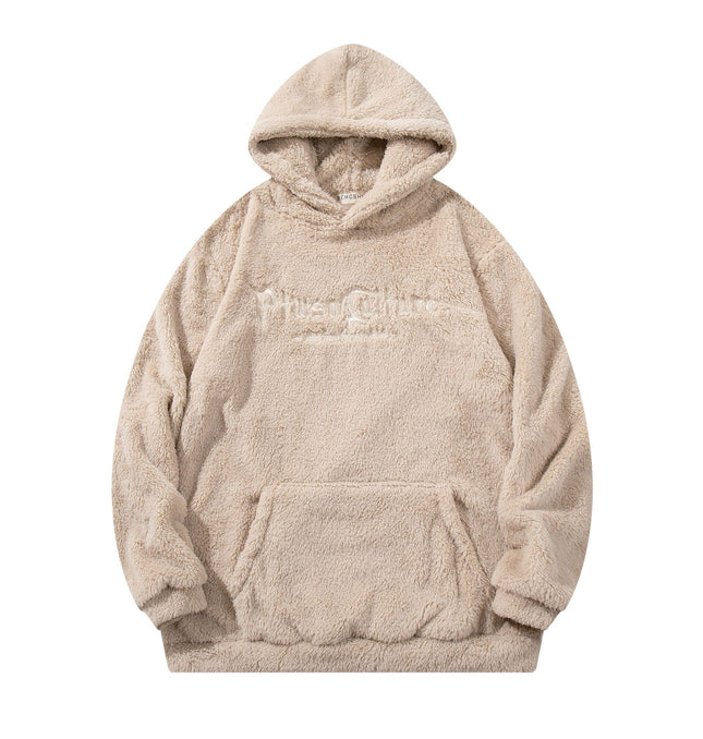 Front view of Arctic Fleece Hooded Sweatshirt - Grozavu brand streetwear