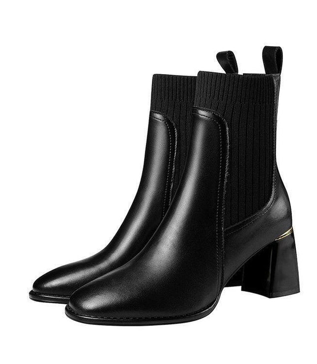 Grozavu's New Women's Boots: Thick Heel, Square Head