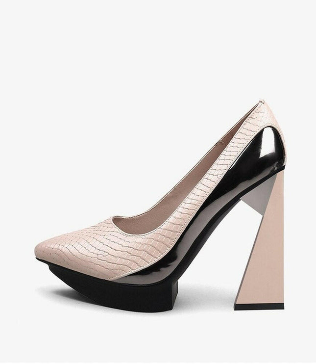 Grozavu: Extreme High Heels Women's Pumps with Platform, Pointed Toe