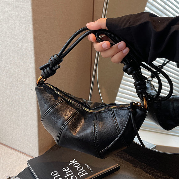 Braune Umhängetasche für Frauen, Tasche aus Kuhhorn