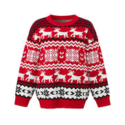 Festive Reindeer Christmas Sweater – Red