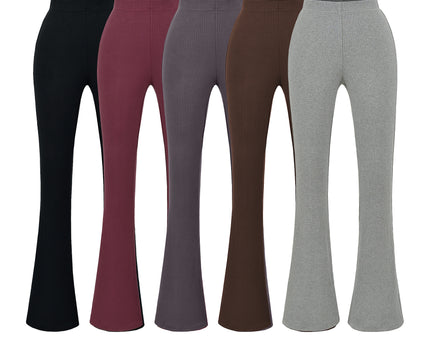 Slim fit low waist slightly flared pants