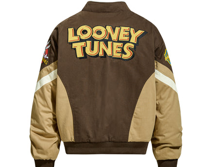 Retro Cartoon Bestickte Farbblockierte Dicke Baseballjacke