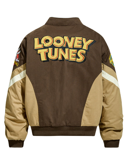 Retro Cartoon Embroidered Color-Blocked Thick Baseball Jacket