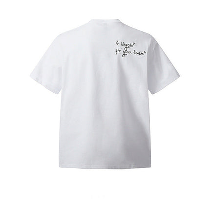 Kreativer Buchstaben Druck Lockeres T-Shirt