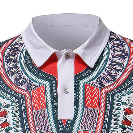 Grozavu African Men's Tee: Bold Prints, Sleek Fit at €24.99