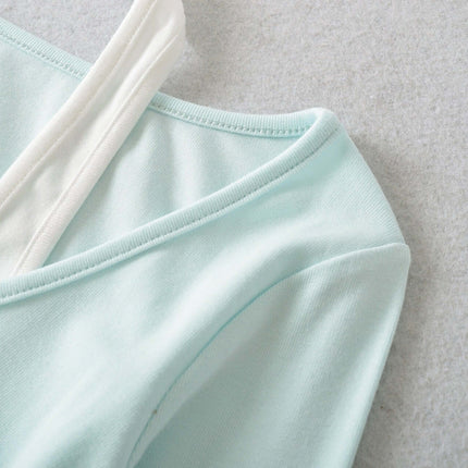 Hängender Hals Langarmoberteil