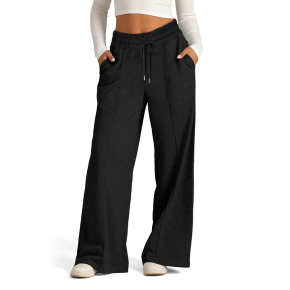 High Waist Long Pants Casual Fashion Wide Leg Pants American Style Straight Leg Pants