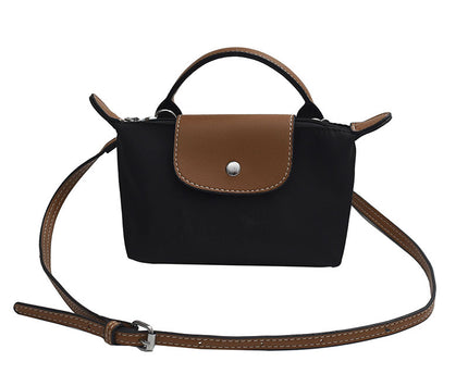 Sac à dos en nylon à la mode rétro, polyvalent, style dumpling, épaule et bandoulière