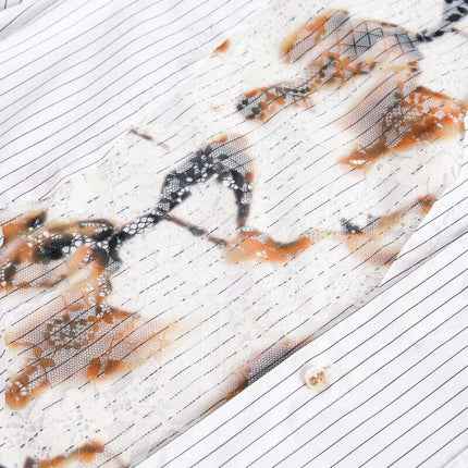 Camisa de Parches de Encaje en Llama – Corte Suelto