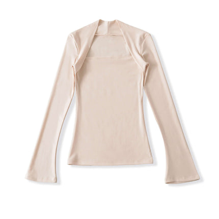 Langarm-Top mit quadratischem Ausschnitt