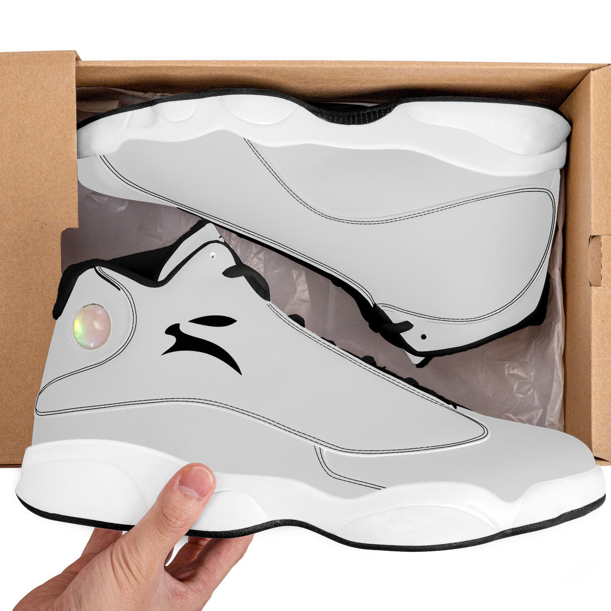 Grozavu | Pro Black Hoops Sneakers