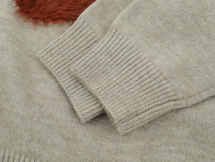 Christmas Cartoon Teddy Bear Loose Fit Sweater