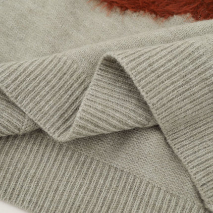 Christmas Cartoon Teddy Bear Loose Fit Sweater