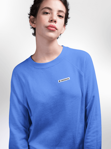 Fuzzy sweatshirt with bold prints, offering cozy warmth and a street-style edge, perfect for a relaxed yet fashionable look