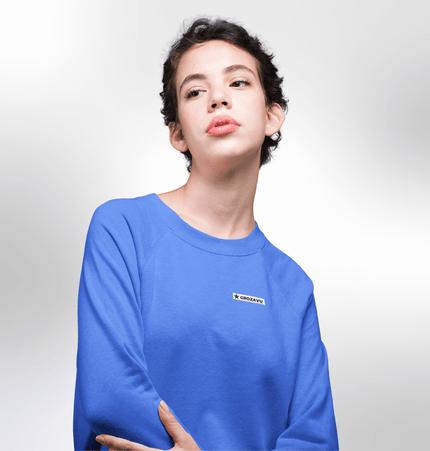 Fuzzy sweatshirt featuring bold graphic prints, perfect for those who want a stylish yet comfortable look for any casual outing