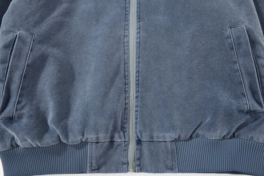 Giacca di cotone con colletto di lana e pile