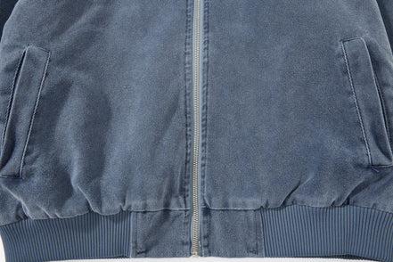 Woolen Collar Cotton Jacket With Fleece