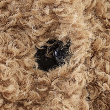 Kragenpelz-Einteiler-Mantel – Normale Passform