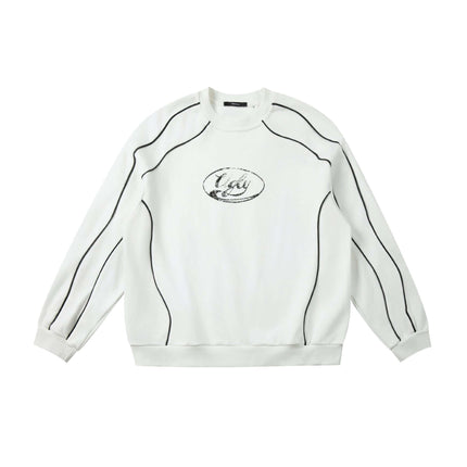 Embroidered Distressed Sweatshirt